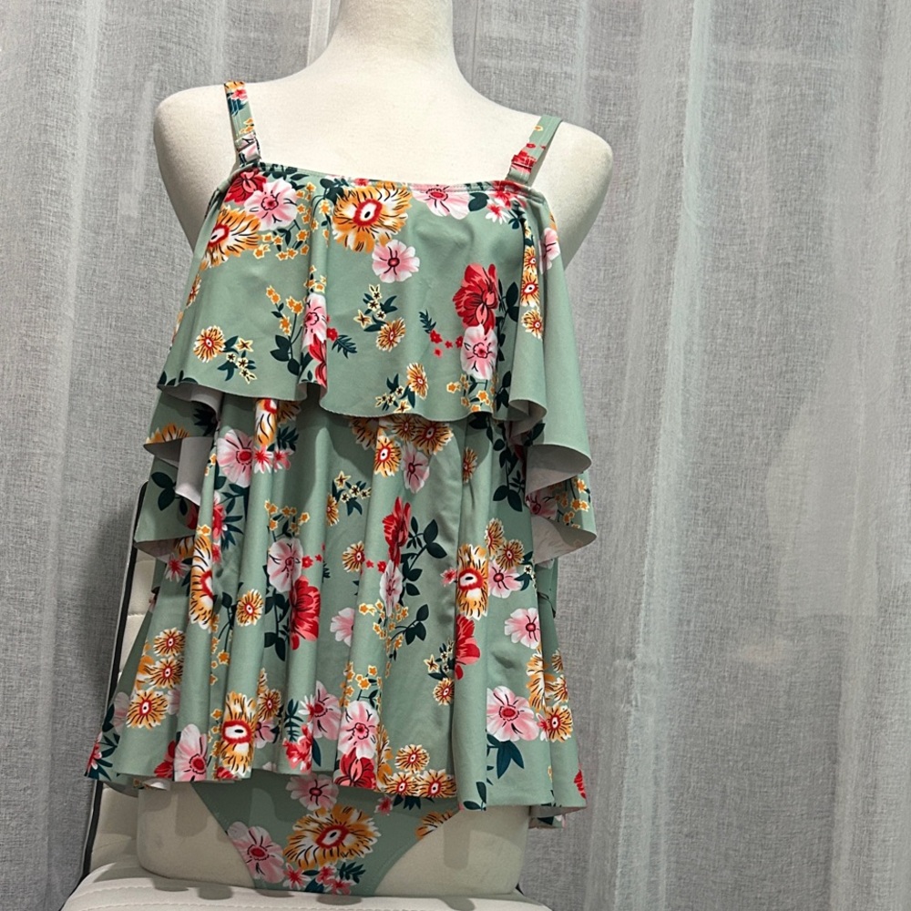Floral Ruffle Swimsuit